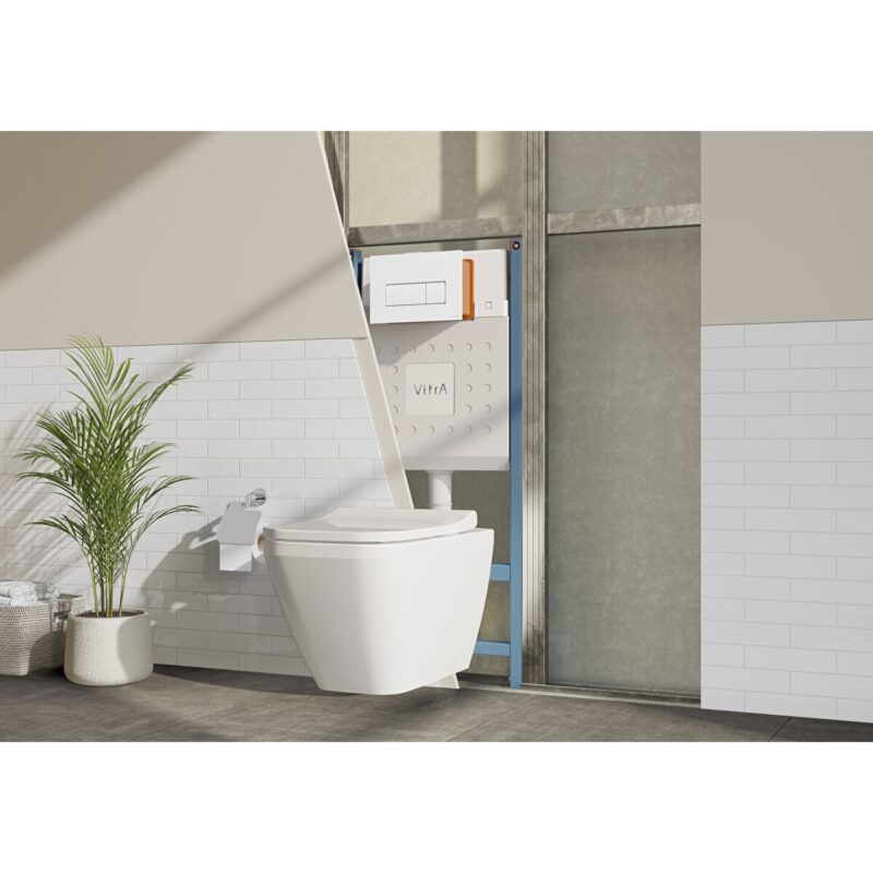 Vitra V-Fix Front Operated 3/6L Wall & Floor Fix 12cm WC Frame