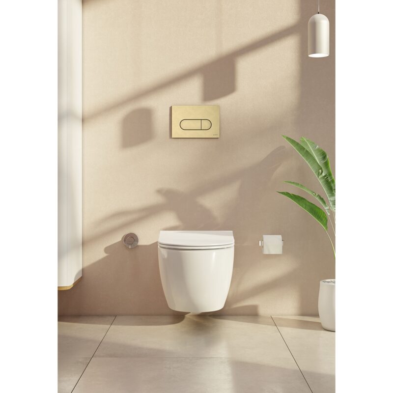 Vitra Loop Round Flush Plate Brushed Gold