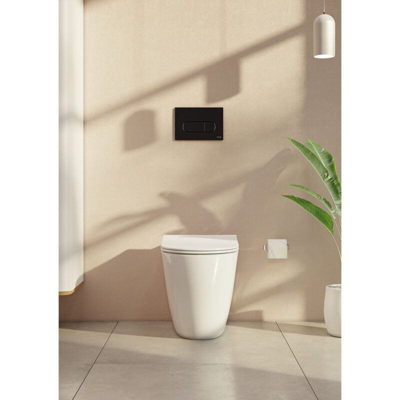 Vitra Loop Round Flush Plate Gloss Black