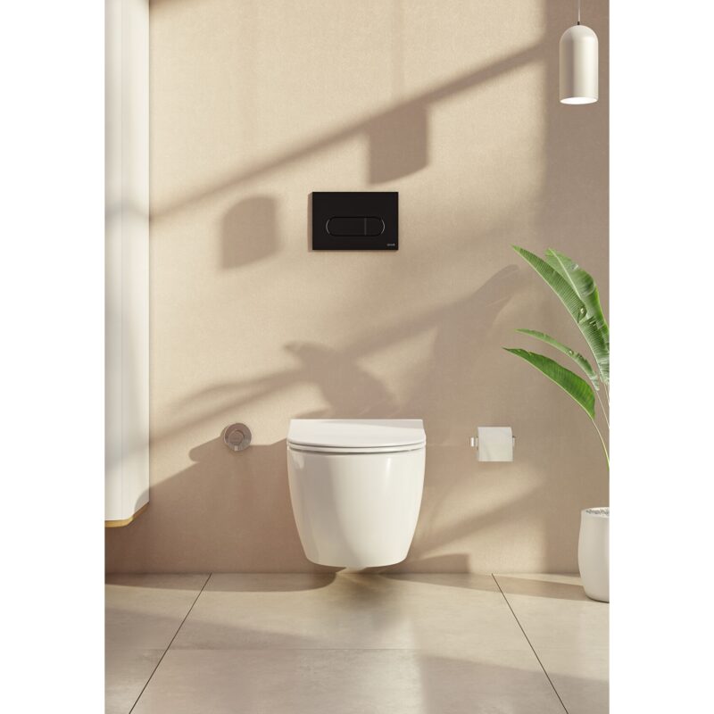 Vitra Loop Round Flush Plate Gloss Black