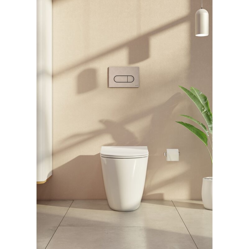 Vitra Loop Round Flush Plate Brushed Nickel
