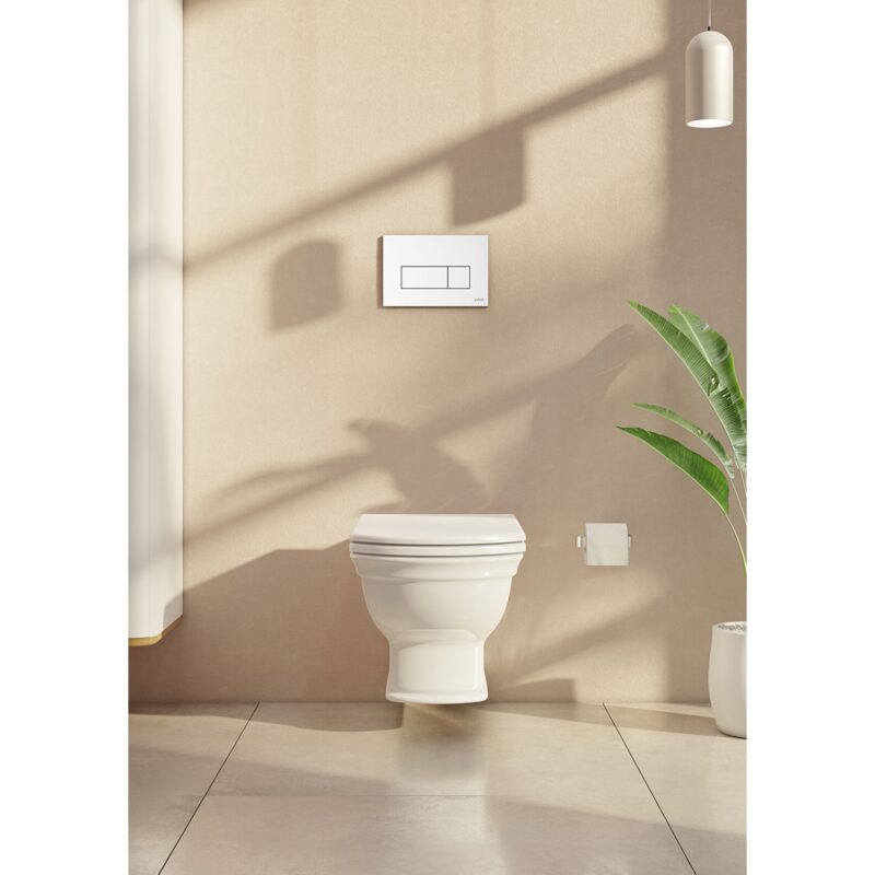 Vitra Loop Square Dual Flush Plate White
