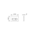 Vitra Loop Square Flush Plate Matt Black