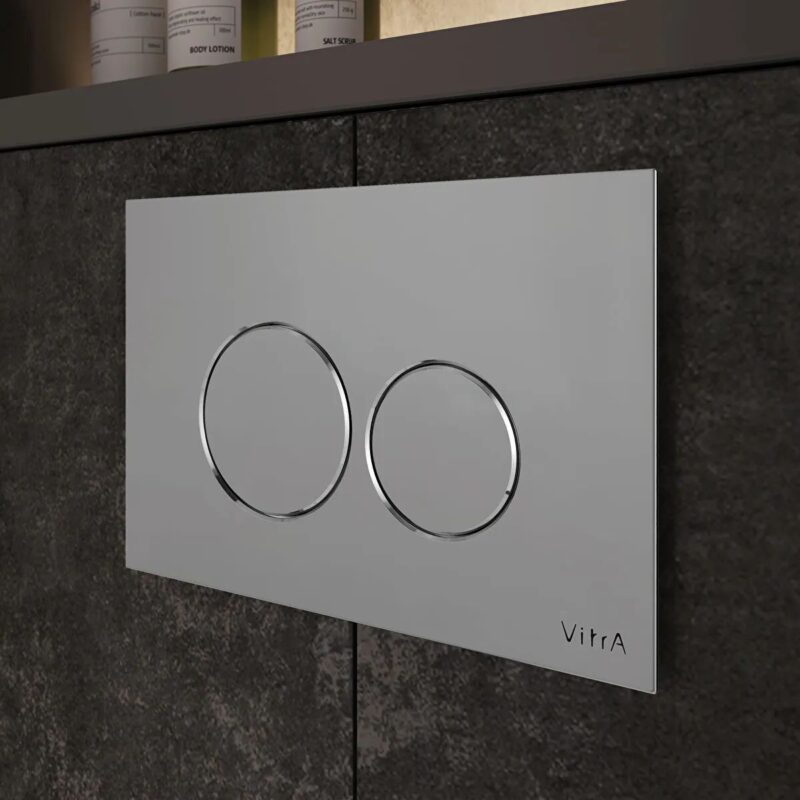Vitra Origin ABS Dual Flush Plate Round Chrome