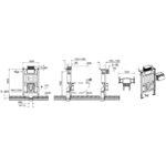 Vitra Unity Reduced Height 82cm WC Frame for Wall-Hung Toilet Pans
