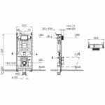 Vitra V12 Wall Hung Toilet Frame 1120mm Height