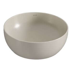 Vitra Outline Round Recycled Ceramic Basin Matt Taupe