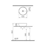Vitra Outline Round Recycled Ceramic Basin Matt Taupe