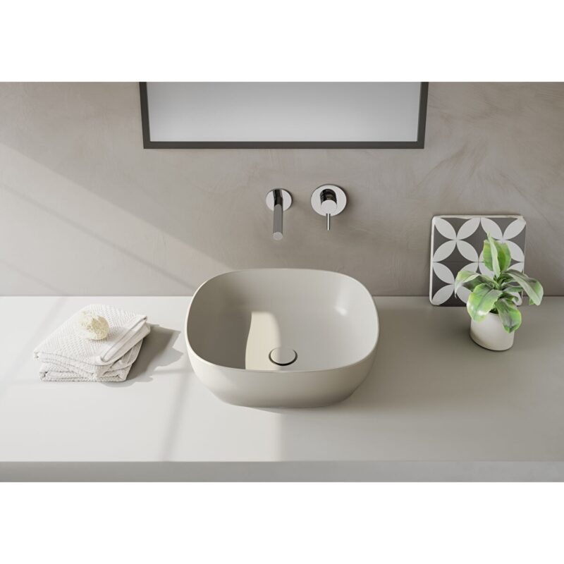 Vitra Square 100% Recycled Bowl Washbasin Matt Taupe