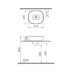 Vitra Square 100% Recycled Bowl Washbasin Matt Taupe