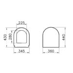 Vitra Zentrum Toilet Seat and Cover, Soft Close, White