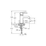 Vitra Minimax S Basin Mixer without Waste Chrome