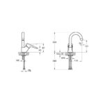 Vitra Solid S Basin Mixer with Swivel Spout