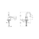 Vitra Solid S Basin Mixer with Swivel Spout