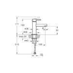 Vitra Origin Short Basin Mixer Tap Soft Copper