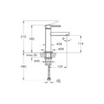 Vitra Origin Large Basin Mixer Tap Chrome
