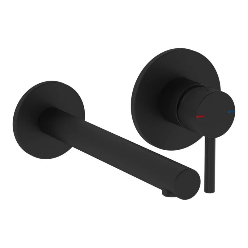 Vitra Origin Wall Mounted Basin Mixer Matt Black