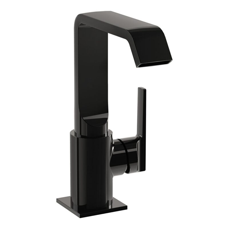 Vitra Suit Basin Mixer Tap with Side Handle Gloss Black Vitra Suit Basin Mixer Tap with Side Handle Gloss Black