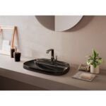 Vitra Suit Basin Mixer Tap with Side Handle Gloss Black