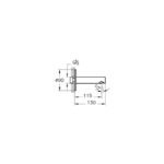 Vitra Origin Wall-Mounted Bath Spout Chrome