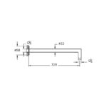 Vitra Origin Shower System 90 Degree Connection Pipe Soft Copper