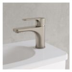 Vitra Root Round Compact Basin Mixer Brushed Nickel