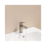 Vitra Root Round Compact Basin Mixer Brushed Nickel