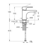 Vitra Root Round Compact Basin Mixer Matt Black
