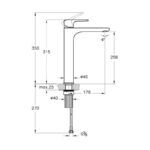 Vitra Root Tall Basin Mixer for Bowls Brushed Nickel