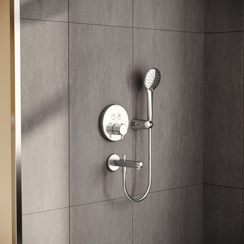 Vitra Aquacontrol Round Concealed Thermostatic Shower Mixer