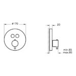 Vitra Aquacontrol Round Concealed Thermostatic Shower Mixer