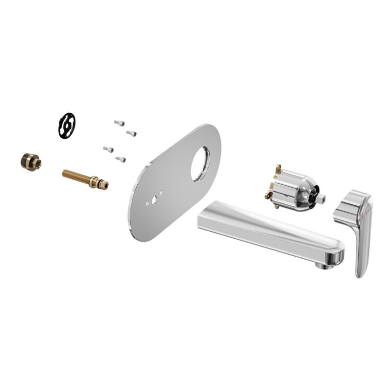 Vitra Root Round Built-In Wall Basin Mixer Chrome