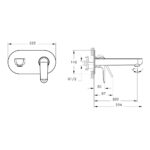 Vitra Root Round Built-In Wall Basin Mixer Chrome