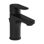 Vitra Root Round Compact Basin Mixer with Waste Black