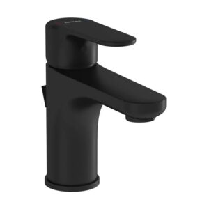 Vitra Root Round Compact Basin Mixer with Waste Black