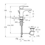 Vitra Root Round Compact Basin Mixer with Waste Black