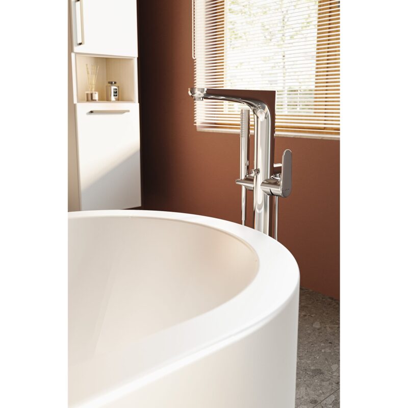 Vitra Root Floor Standing Bath Shower Mixer Chrome