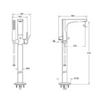Vitra Root Floor Standing Bath Shower Mixer Chrome
