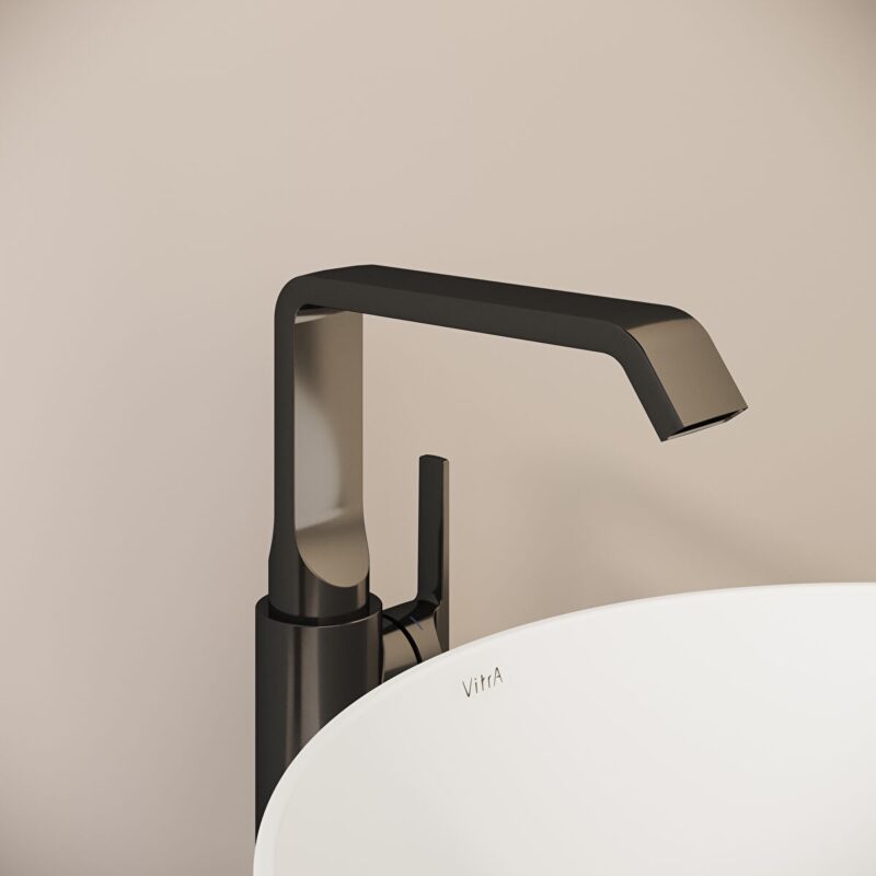Vitra Suit Basin Mixer Tap with Side Handle for Bowls Black