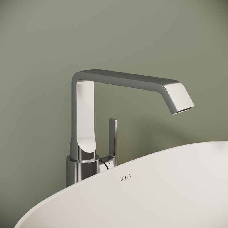 Vitra Suit Basin Mixer with Side Handle for Bowls Chrome
