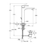 Vitra Root Round Tall Basin Mixer with Waste Lever