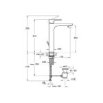 Vitra Root Round Tall Basin Mixer with Pop-Up Waste