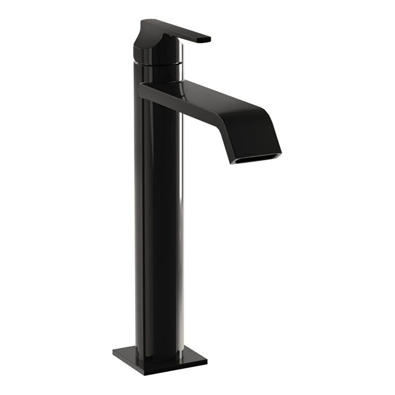 Vitra Suit Basin Mixer Tap with Top Handle for Bowls Gloss Black Vitra Suit Basin Mixer Tap with Top Handle for Bowls Gloss Black