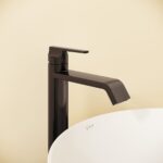 Vitra Suit Basin Mixer Tap with Top Handle for Bowls Gloss Black