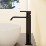 Vitra Suit Basin Mixer Tap with Top Handle for Bowls Gloss Black