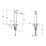 Vitra Suit Top Handle Tall Basin Mixer Tap