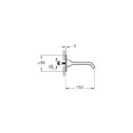 Vitra Suit Gloss Black Bath Spout