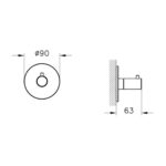 Vitra Origin 2 Way Diverter Exposed Part Chrome