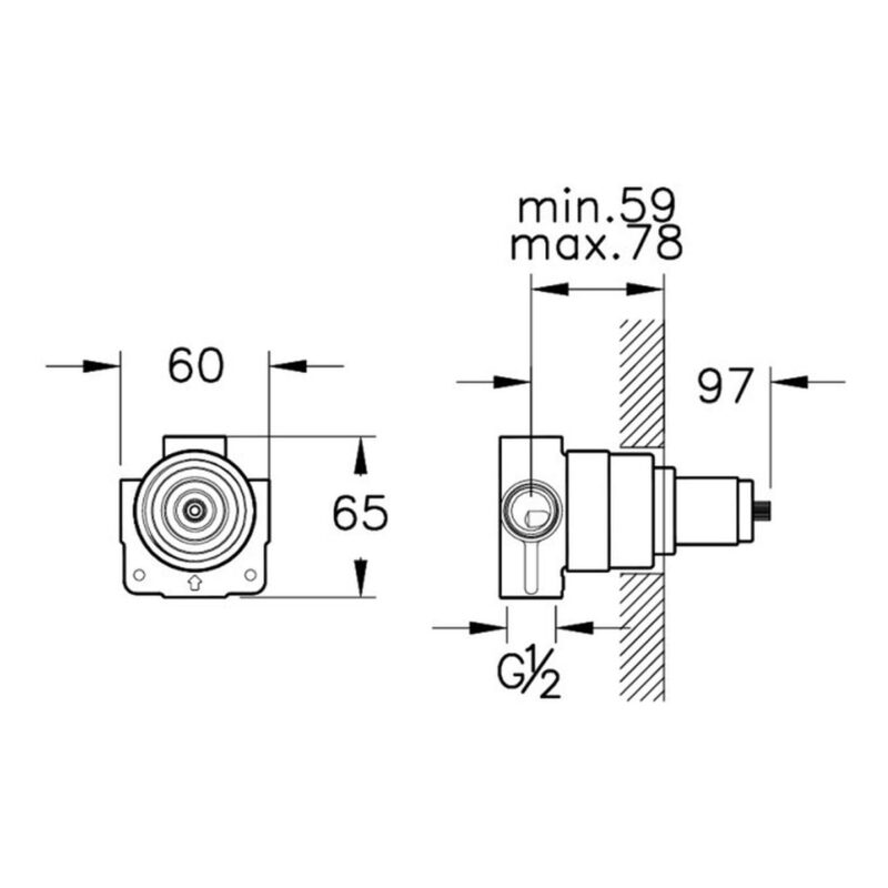 Vitra 3 Way Diverter Built-In Part