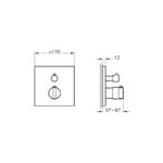 Vitra Suit Built-in Thermostatic Bath/Shower Mixer Chrome